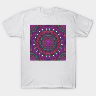 Mandala Vintage Flower Bohemian Pastel Art Colorful Paisley T-Shirt